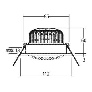 brumberg LED-Einbaustrahler 350mA 12395073 weiß matt rund
