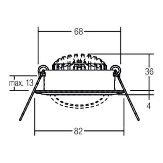 brumberg LED-Einbaustrahler 39363173 3000K dimmbar rund weiß