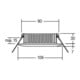 brumberg LED-spot encastrable 350mA 3000K IP54 rond blanc mat