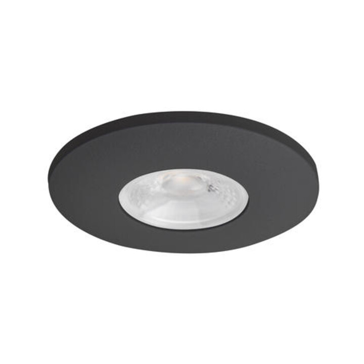brumberg LED Spot encastré 350mA 4W rond noir structuré