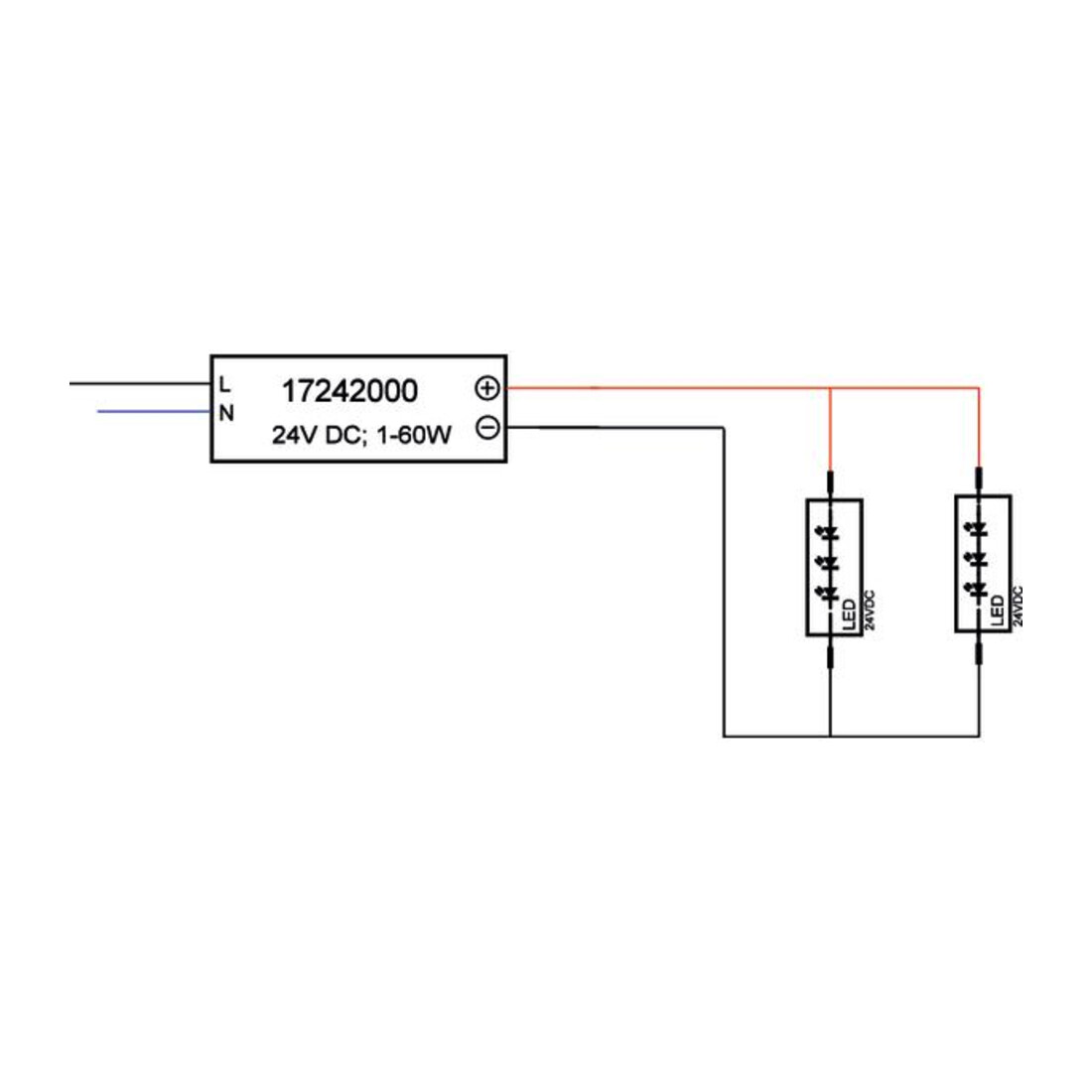 Brumberg Leuchten Alimentation LED 1-60W 24V IP20 commutable 17242000