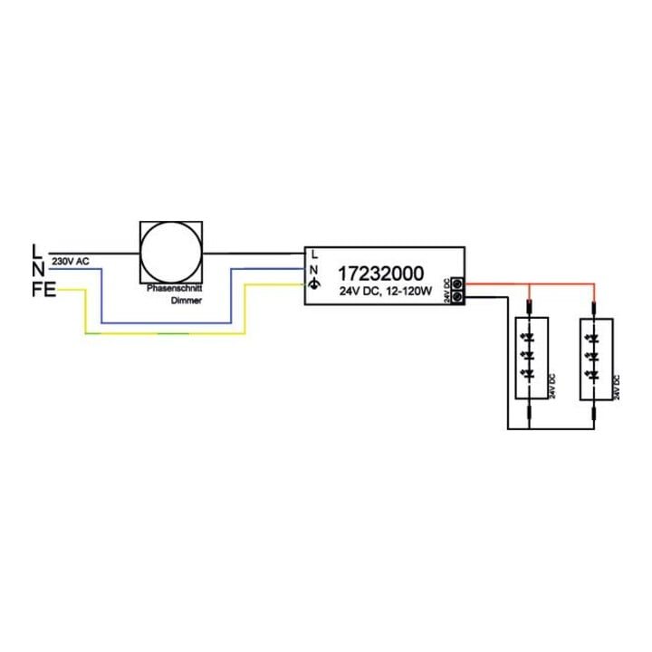Brumberg Leuchten Alimentation LED 12-120W 24V IP20 dimmable par coupure de phase 17232000