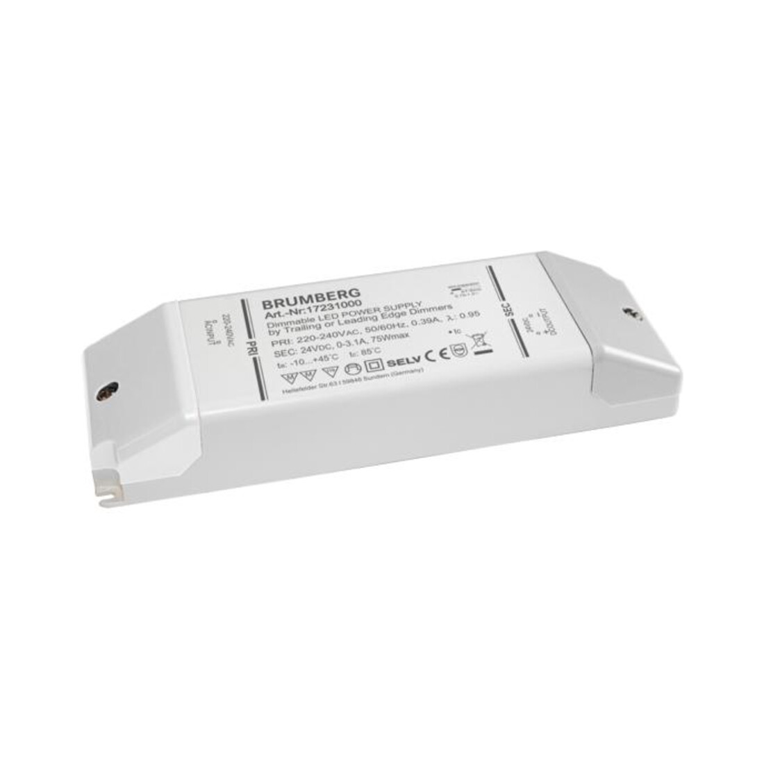 Brumberg Leuchten Alimentation LED 12-75W 24V IP20 dimmable par coupure de phase 17231000