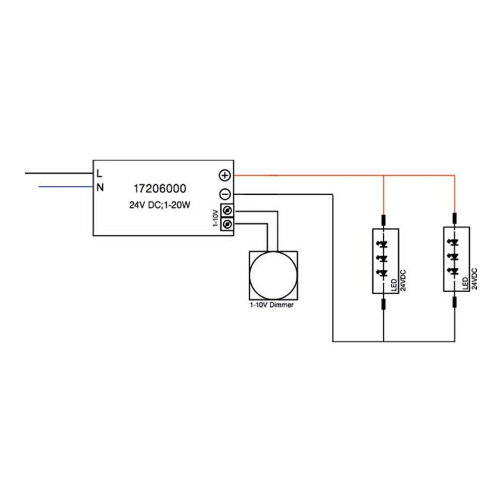 Brumberg Leuchten Alimentation LED 20W 24VDC blanc 17206000