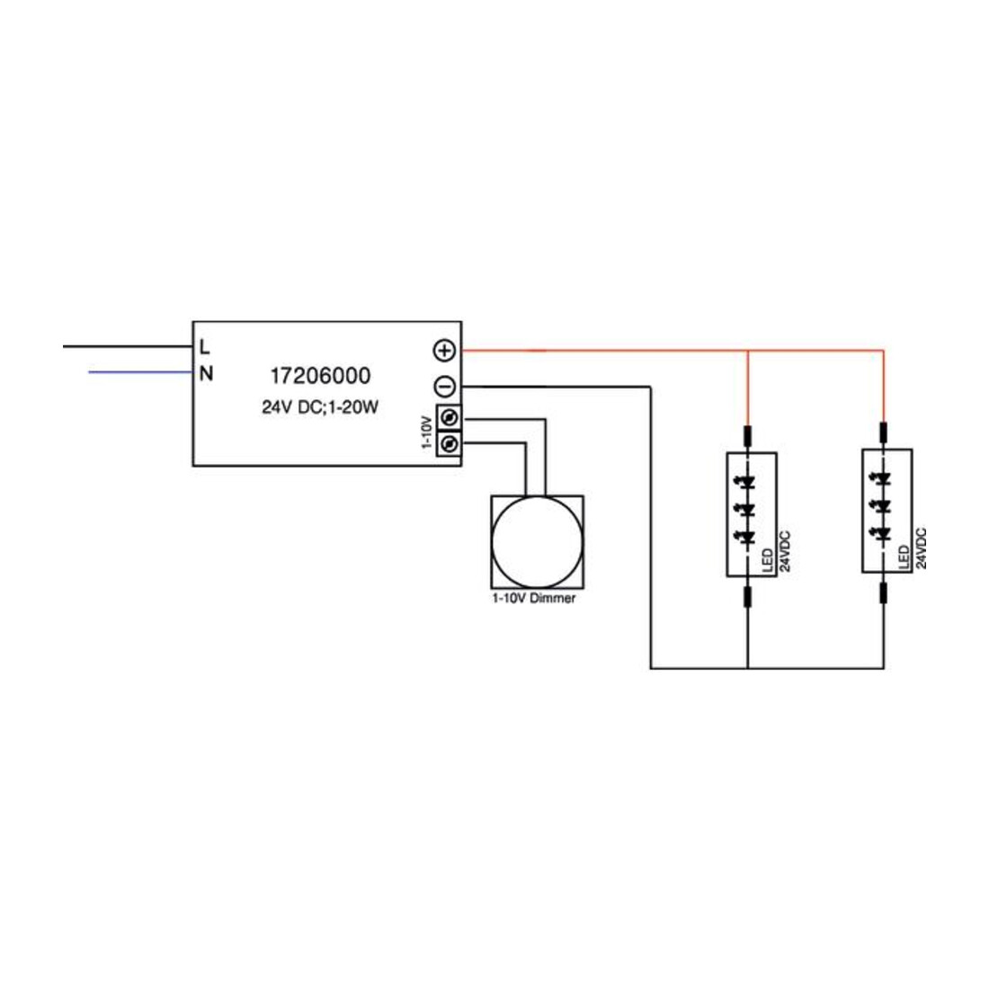 Brumberg Leuchten Alimentation LED 20W 24VDC blanc 17206000