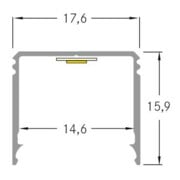 Brumberg Leuchten Anbauprofil hoch 2000x17,6x15,9mm 53381262-4