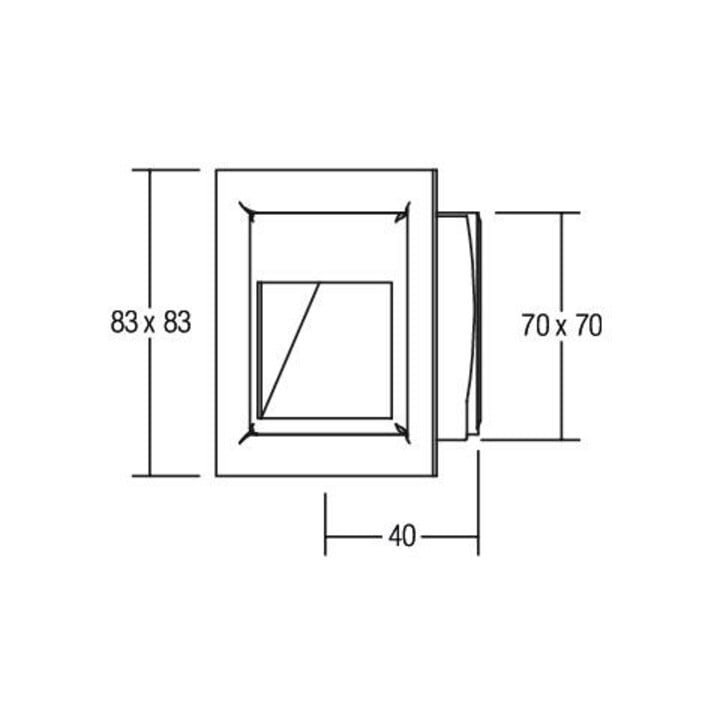 Brumberg Leuchten Applique murale LED alu Power-LED blanc, 1W 00P3729W