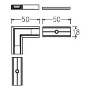Brumberg Leuchten Connecteur en L aluminium anodisé 53051260-3