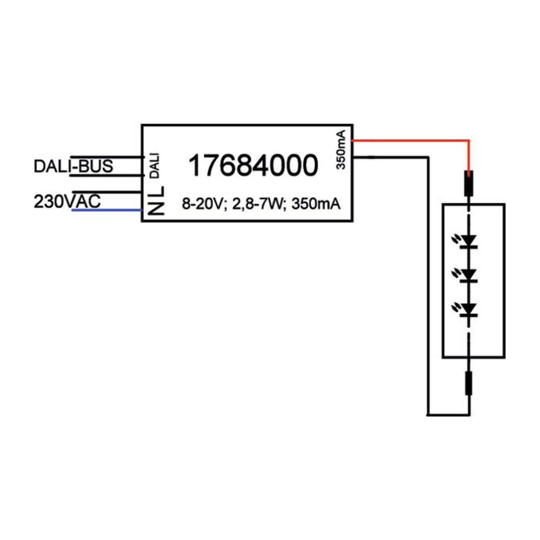 Brumberg Leuchten Convertisseur LED 350 mA 2, 8-7 W, DALI 17684000