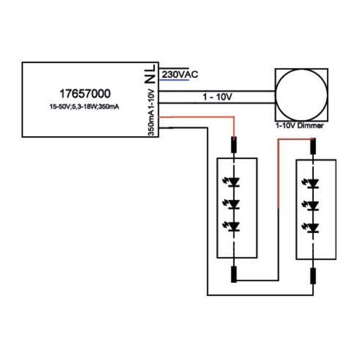 Brumberg Leuchten Convertisseur LED 350mA 18W 1-10V dim 17657000