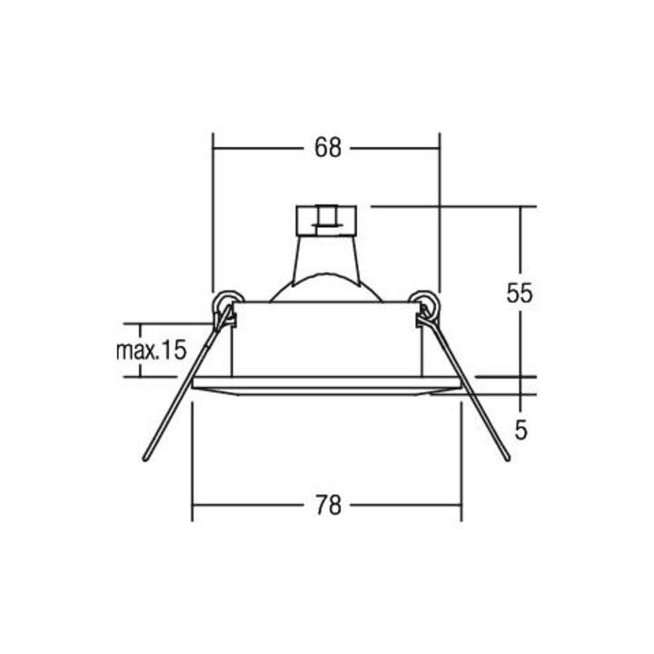 Brumberg Leuchten Einbau-Downlight 50W chr-mt 00211703