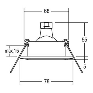 Brumberg Leuchten Einbau-Downlight 50W ws 00211707