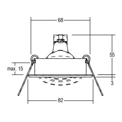 Brumberg Leuchten Einbau-Downlight GX5,3 50W sw/alu 00006400