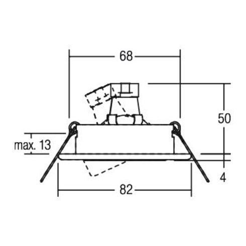 Brumberg Leuchten Einbauleuchte 50W ni-mt 00199615