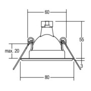 Brumberg Leuchten Einbauleuchte starr 50W chr 00201702-5