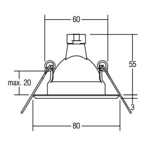 Brumberg Leuchten Einbauleuchte starr 50W chr-mt 00201703