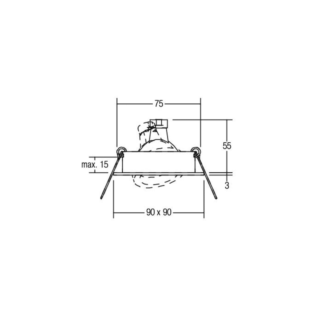 Brumberg Leuchten Einbaustrahler 50W alu-mt 00007025