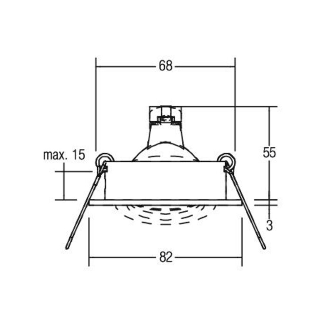 Brumberg Leuchten Einbaustrahler 50W ws 00006307