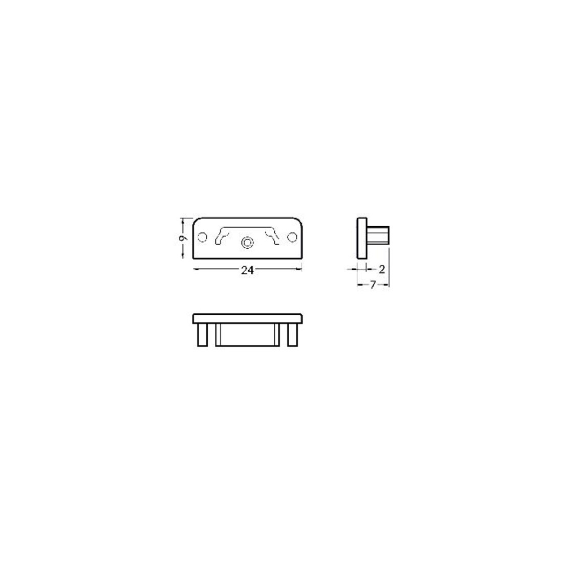 Brumberg Leuchten Endkappen-Set silber 53114260