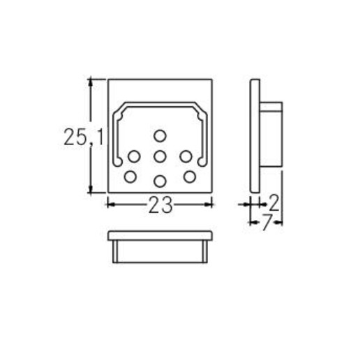 Brumberg Leuchten Endstück f.Profilabdeckung weiss 53057070