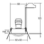 Brumberg Leuchten HV-Einbaustahler GU10 max.50W/alumatt 36144250-5