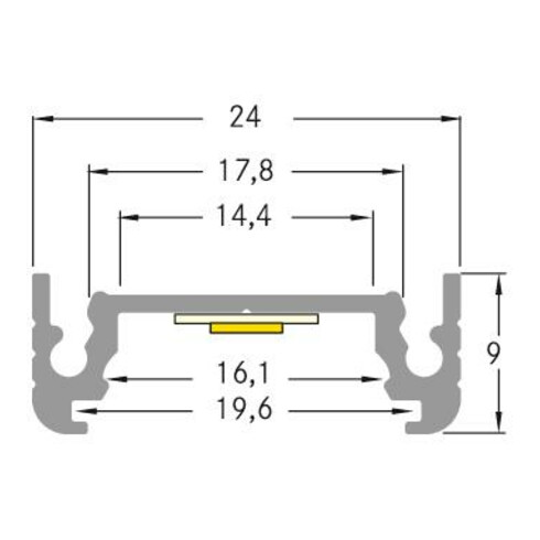 Brumberg Leuchten LED-Alu-Profil 2000mm 53602070