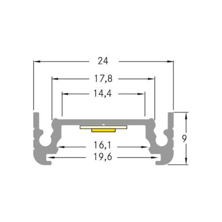 Brumberg Leuchten LED-Alu-Profil 2000mm silber 53602260