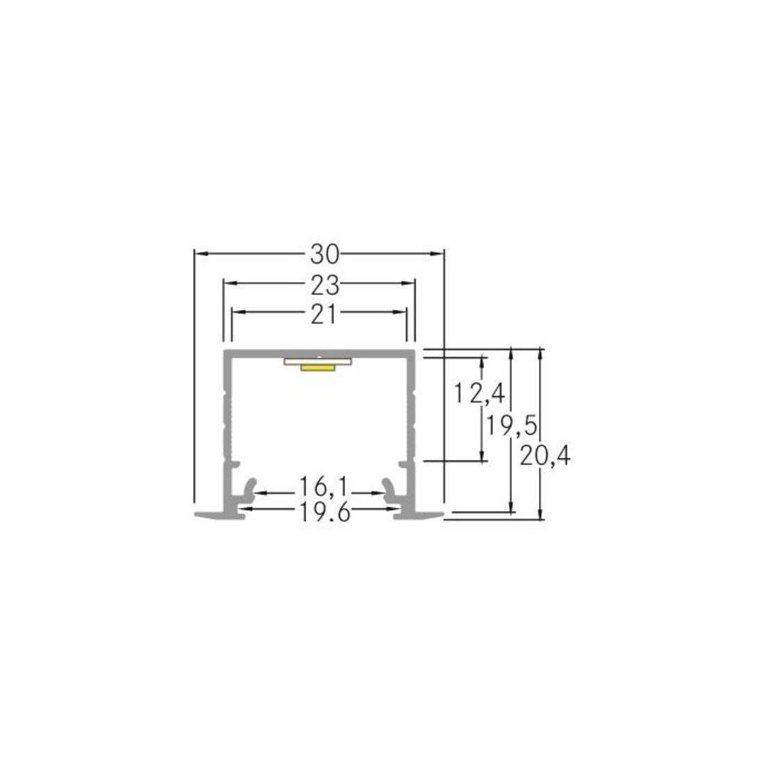 Brumberg Leuchten LED-Alu-Profil 2000mm silber 53654260