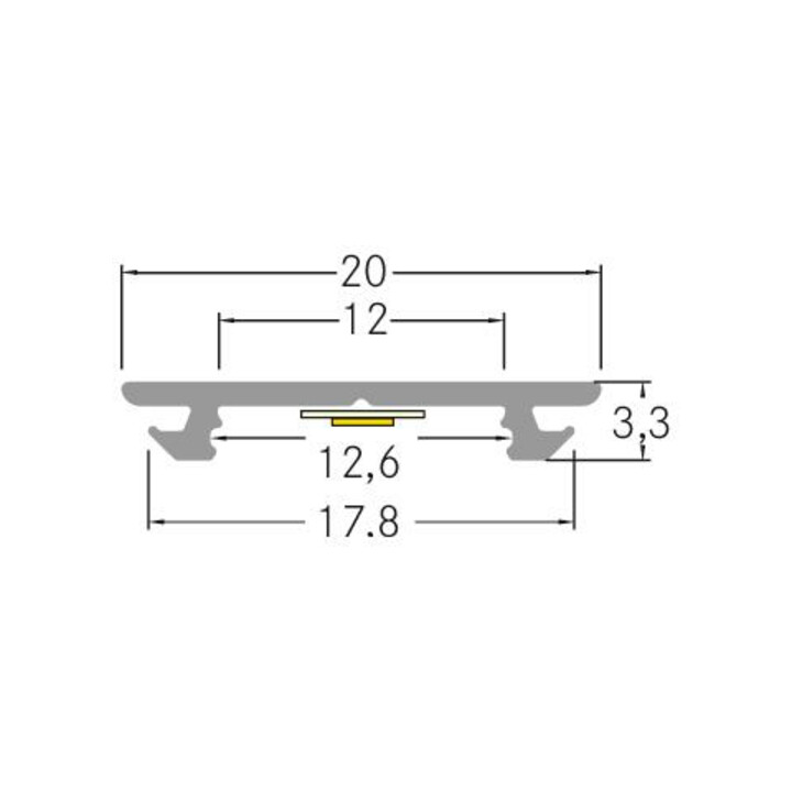 Brumberg Leuchten LED-Alu-Profil 2000mm silber 53753260