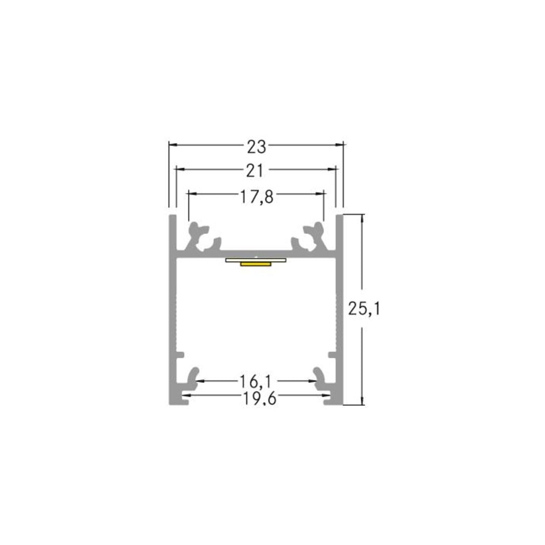 Brumberg Leuchten LED-Alu-Profil 2000mm weiss 53603070