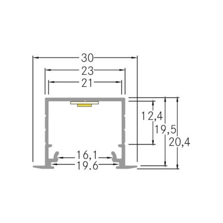 Brumberg Leuchten LED-Alu-Profil 2000mm weiss 53654070