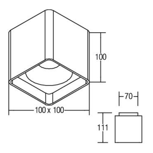 Brumberg Leuchten LED-Deckenanbauleuchte 3000K weiß 12040173