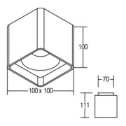 Brumberg Leuchten LED-Deckenanbauleuchte 3000K weiß 12040173-5