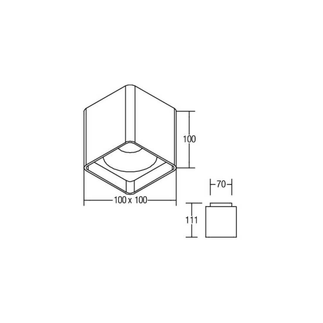 Brumberg Leuchten LED-Deckenanbauleuchte 3000K weiß 12040173
