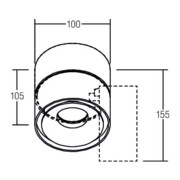 Brumberg Leuchten LED-Deckenspot 9,8W 3000K ws 675lm 12061073-4