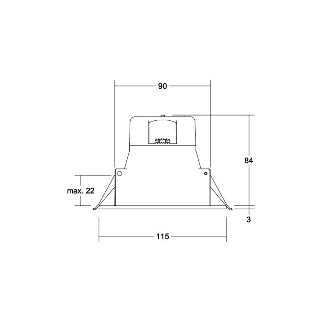 Brumberg Leuchten LED-Einbaudownlight 3000K/4000K/5700K 32026073