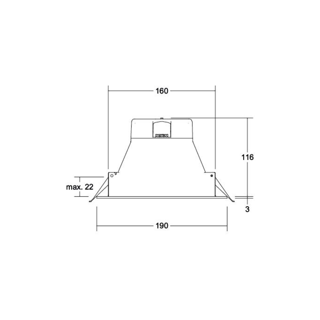 Brumberg Leuchten LED-Einbaudownlight 3000K/4000K/5700K 32028073