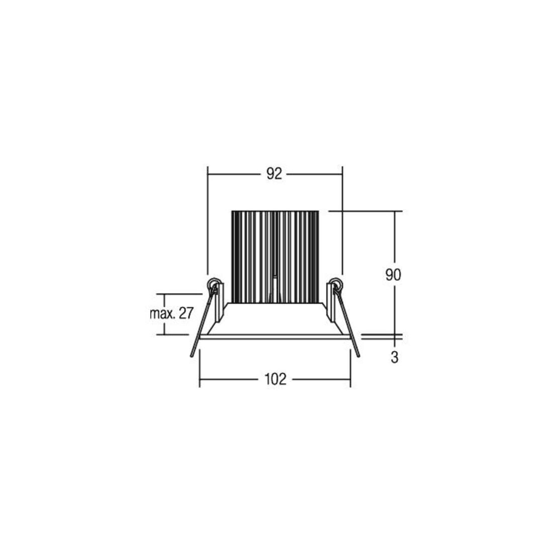 Brumberg Leuchten LED-Einbauleuchte 13,6W 3000K ws 700mA 12407073