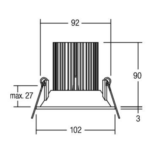 Brumberg Leuchten LED-Einbauleuchte 13,6W 3000K ws 700mA 12407073
