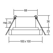 Brumberg Leuchten LED-Einbauleuchte 3000K weiß 12227173-5