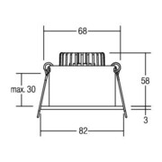 Brumberg Leuchten LED-Einbauleuchte 350mA 2700K ws 12266073-4
