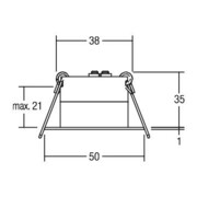 Brumberg Leuchten LED-Einbaulichtpunkt 350mA ww, weiss 12079073-4