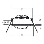Brumberg Leuchten LED-Einbaustrahler 230V 3000K weiß 38363073-5
