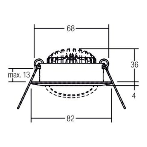 Brumberg Leuchten LED-Einbaustrahler 3000K chrom dimm. 39363023