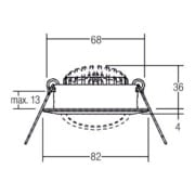 Brumberg Leuchten LED-Einbaustrahler 3000K ni./matt dimm. 40363153-2