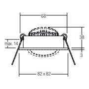 Brumberg Leuchten LED-Einbaustrahler 350mA d2w alu 12462253-4