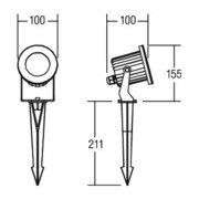 Brumberg Leuchten LED Erdspießstrahler 6W 230V IP65 eds 60103223-2