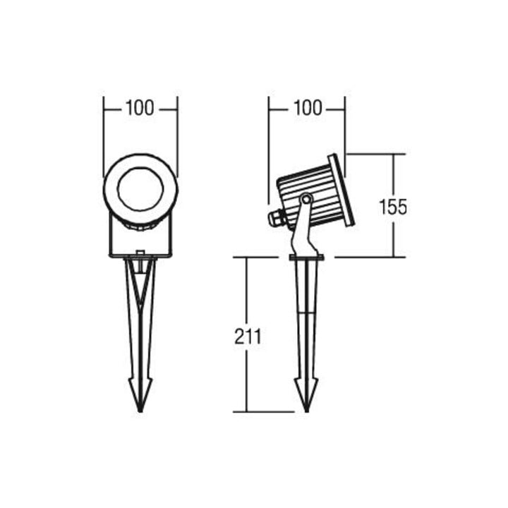 Brumberg Leuchten LED Erdspießstrahler 6W 230V IP65 eds 60103223