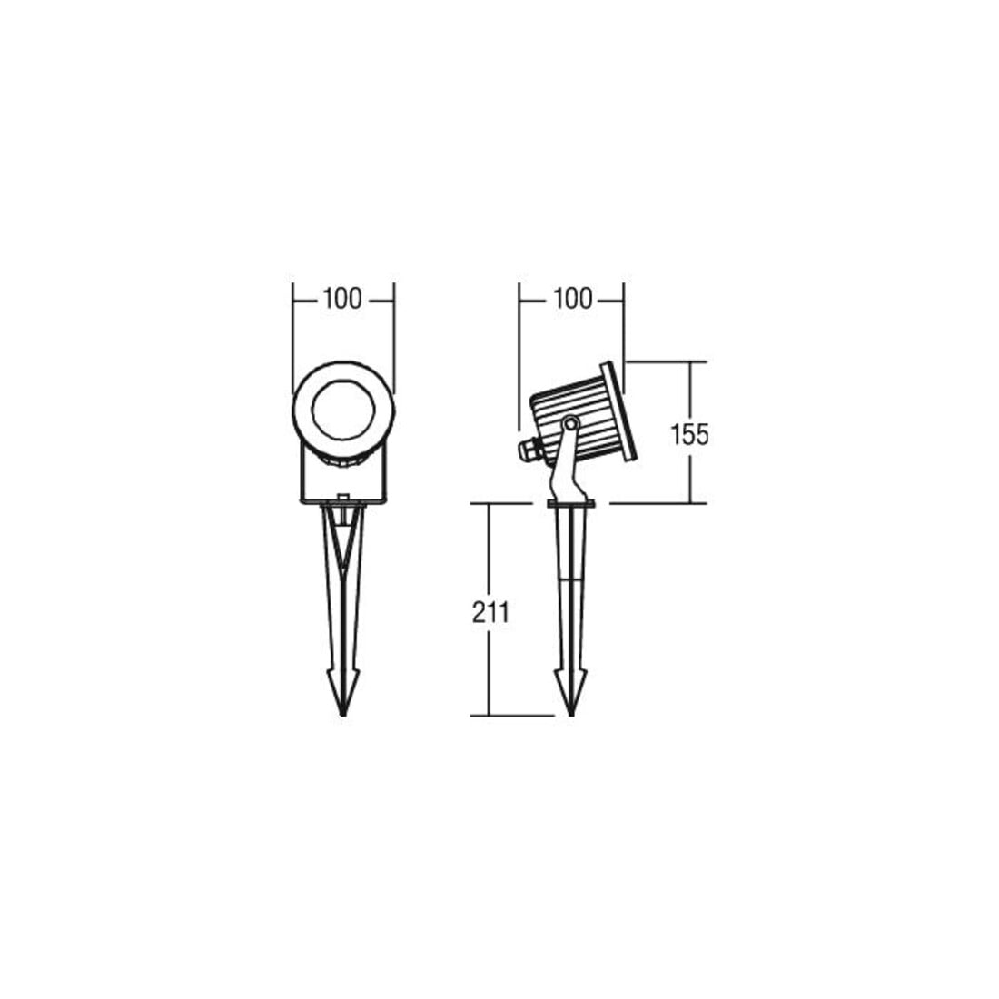 Brumberg Leuchten LED Erdspießstrahler 6W 230V IP65 eds 60103223