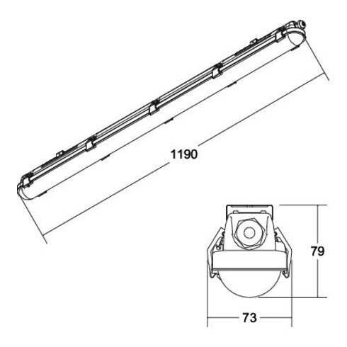 Brumberg Leuchten LED-Feuchtraumleuchte 1190mm 4000K 78012114
